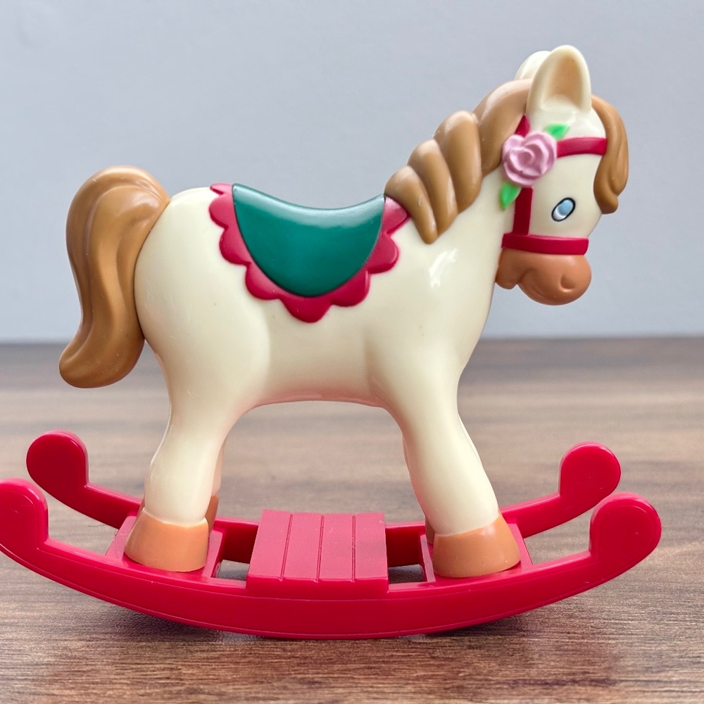 AMERICAN GIRL Bitty Baby Doll Toy ROCKING HORSE Evergreen Holiday Christmas 2007